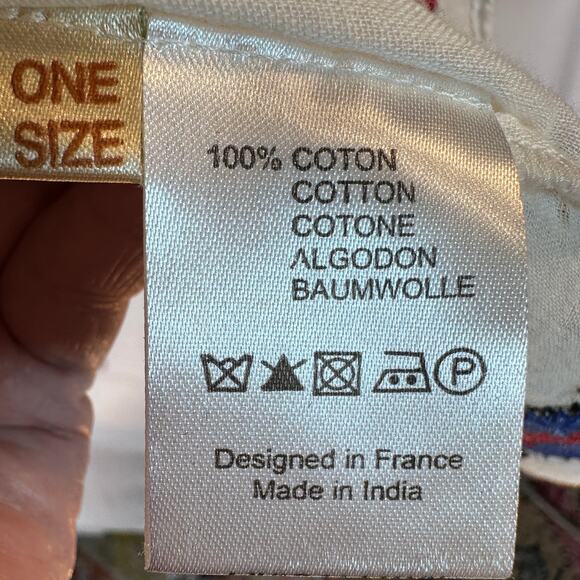 Blue Boheme Indian Cotton Moto Boho One Size Eclectic Whimsical Earthy - Picture 7 of 8